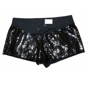 VICTORIA'S SECRET PINK Sequin Black Shorts